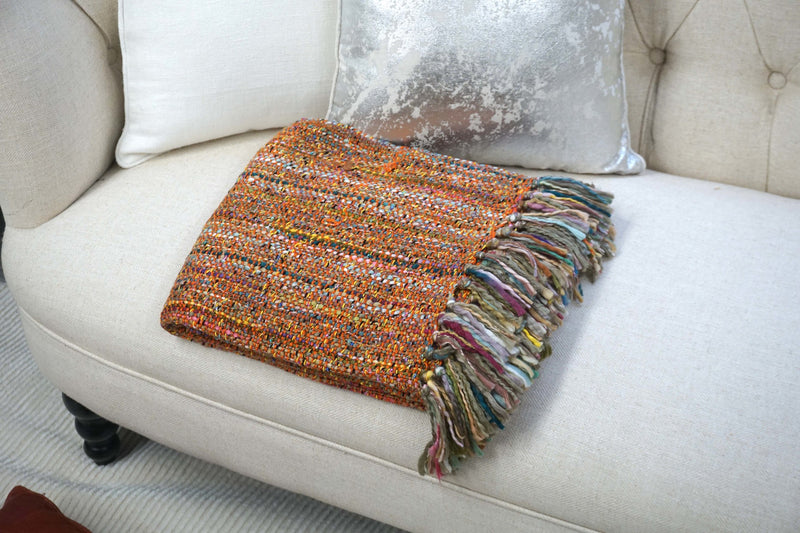 Handcrafted 100% Wool Throw Blanket