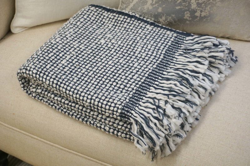 Handcrafted 100% Wool Throw Blanket