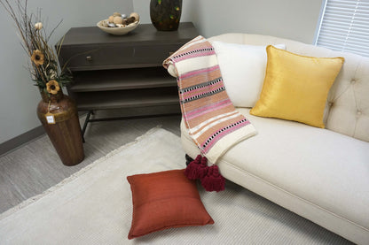 Handcrafted Wool & Cotton Throw Blanket