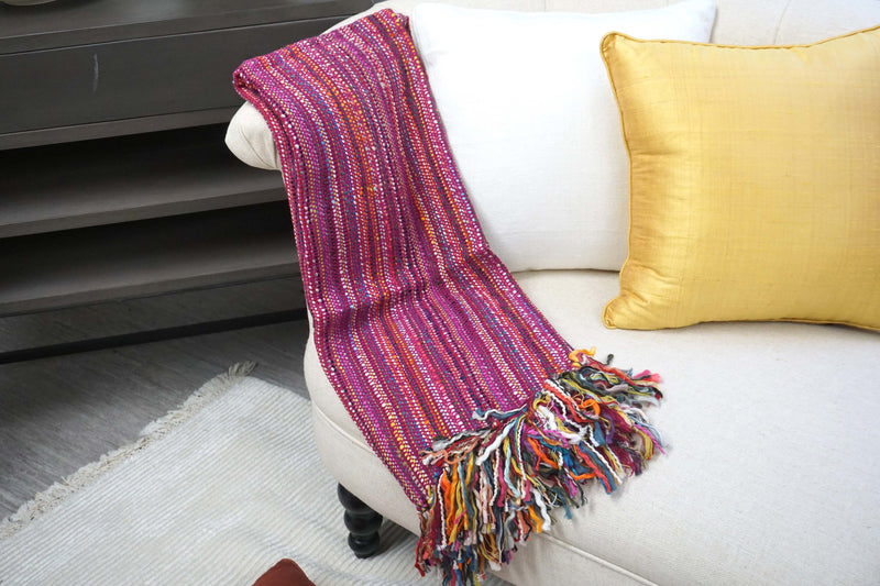 Handcrafted 100% Wool Throw Blanket