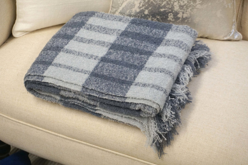 Handcrafted 100% Wool Throw Blanket