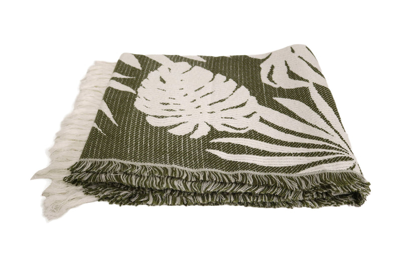 Handcrafted Wool & Cotton Throw Blanket