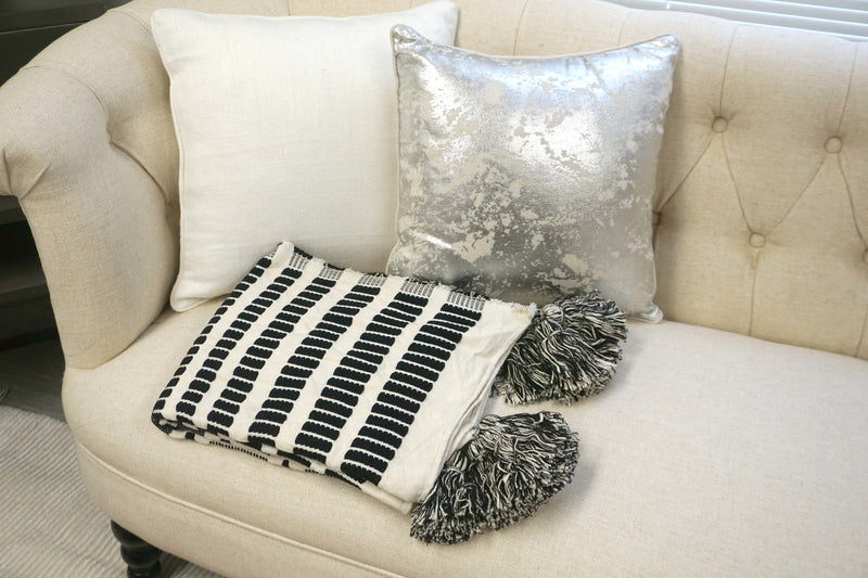 Handcrafted Wool & Cotton Throw Blanket