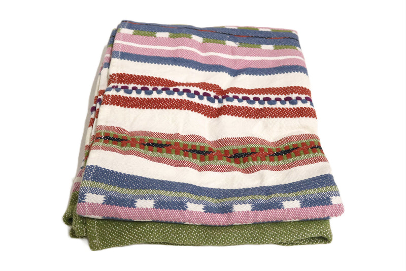 Handcrafted Wool & Cotton Throw Blanket