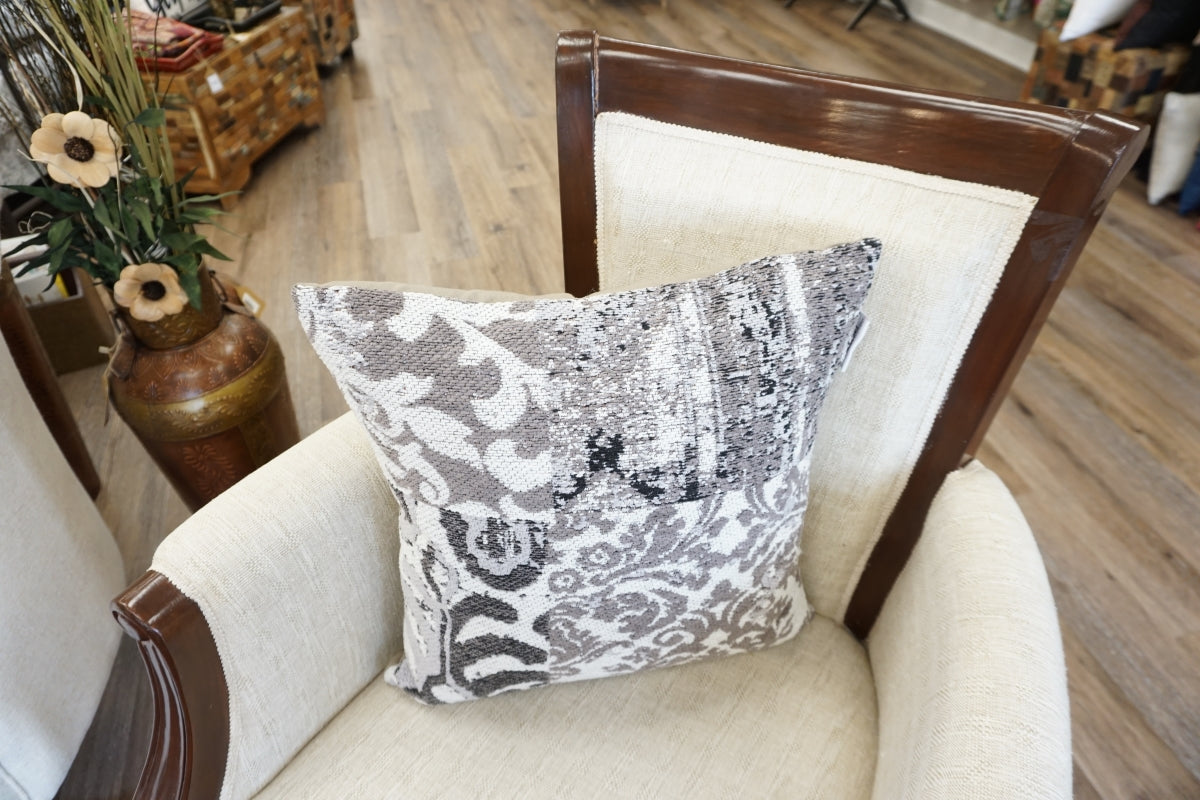 Nostrand Brown Cotton Designer Throw Pillow