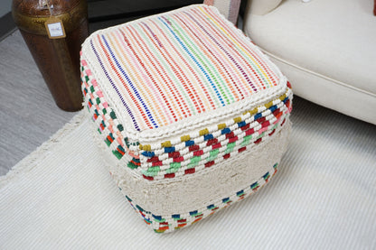 22" Multi-Color Pouf