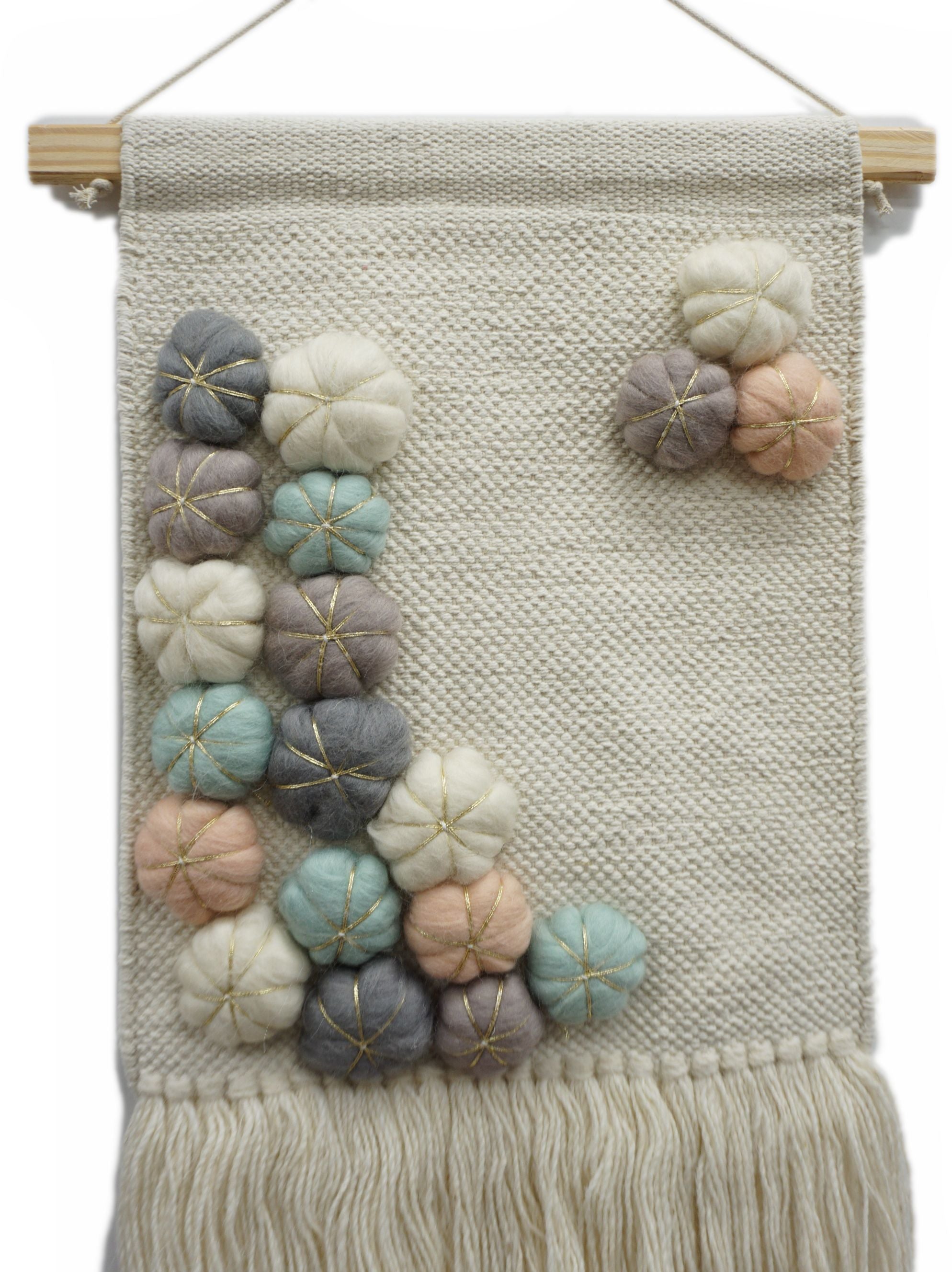 Flower Puff Wall Hanging