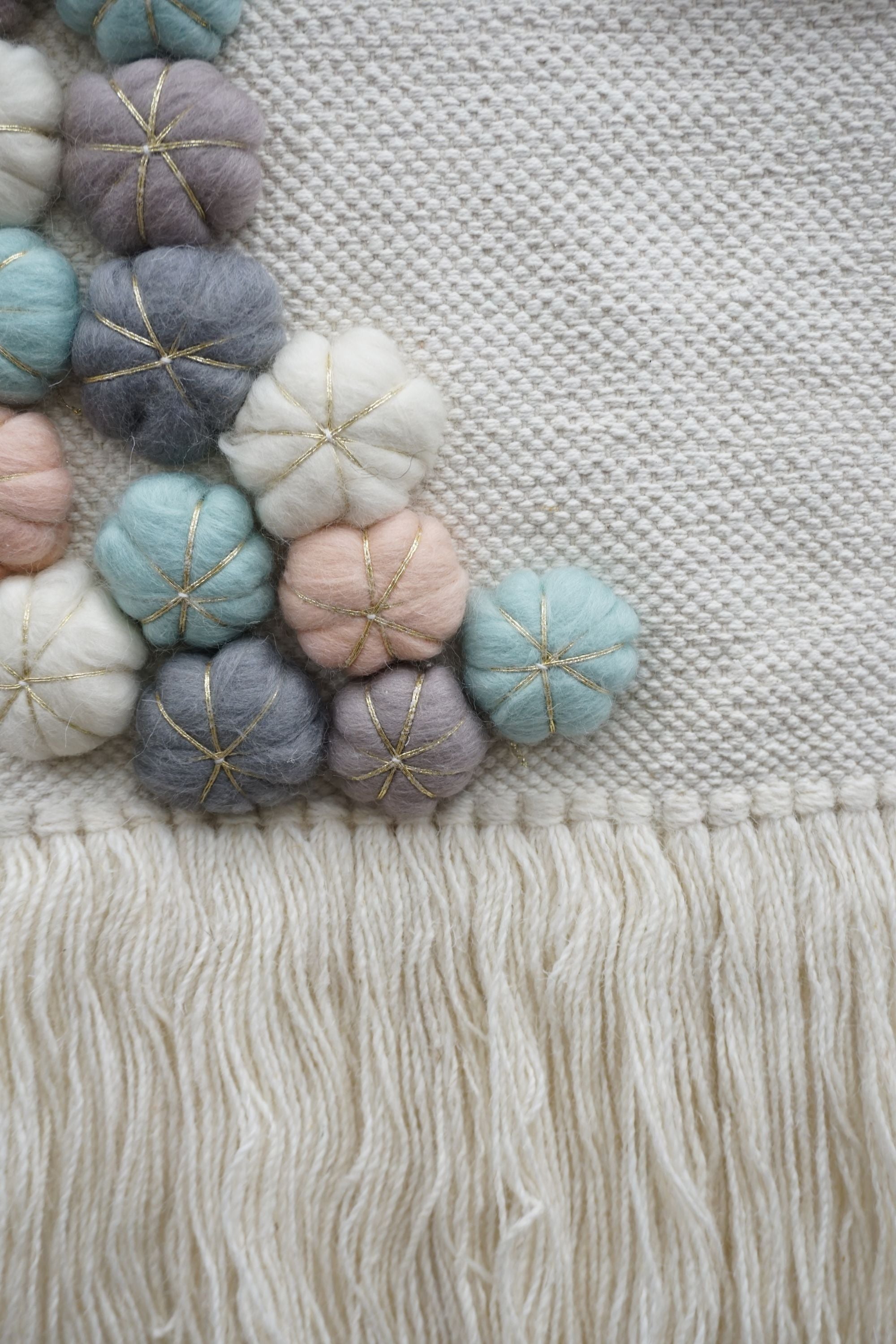 Flower Puff Wall Hanging