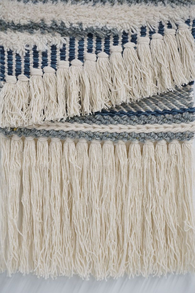 Textured Blue Wall Hanging