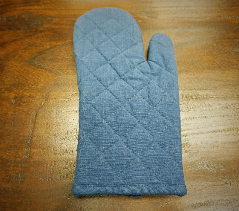 Oven Mitt Blue Design