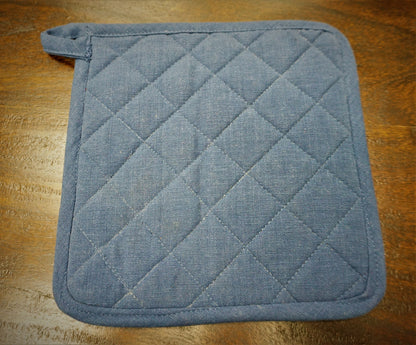 Pot Holder Blue Design