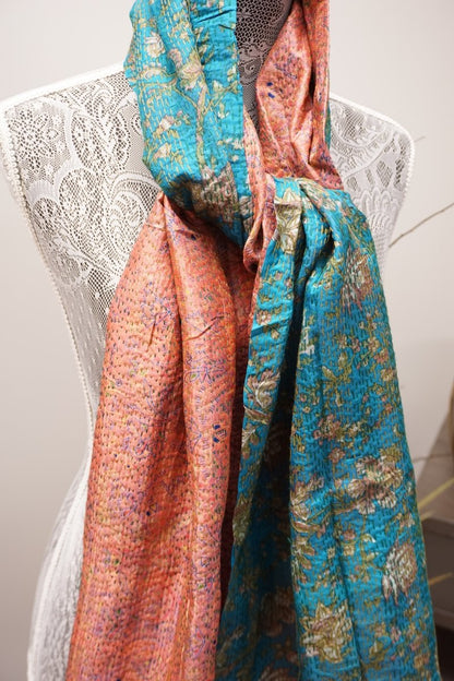 Vintage Kantha Silk Scarves