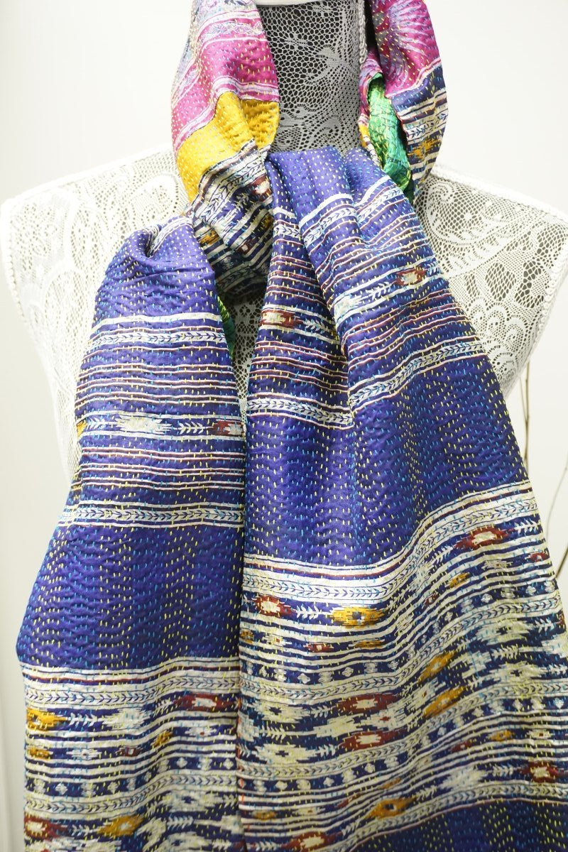 Vintage Kantha Silk Scarves