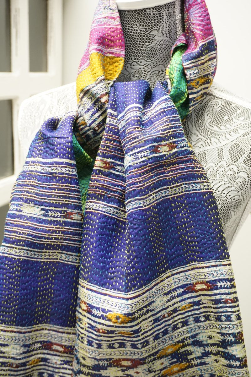 Vintage Kantha Silk Scarves