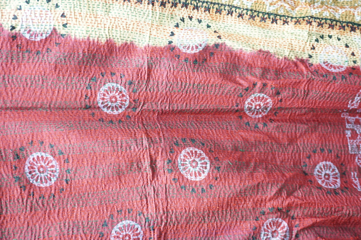 Vintage Kantha Silk Scarves
