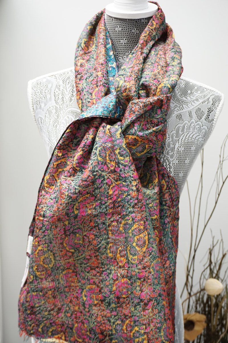 Vintage Kantha Silk Scarves