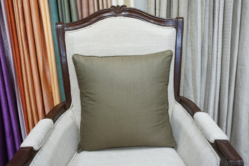 Premium Silk Pillow 18" Olive