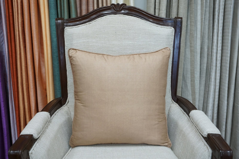 Premium Silk Pillow 18" Tan