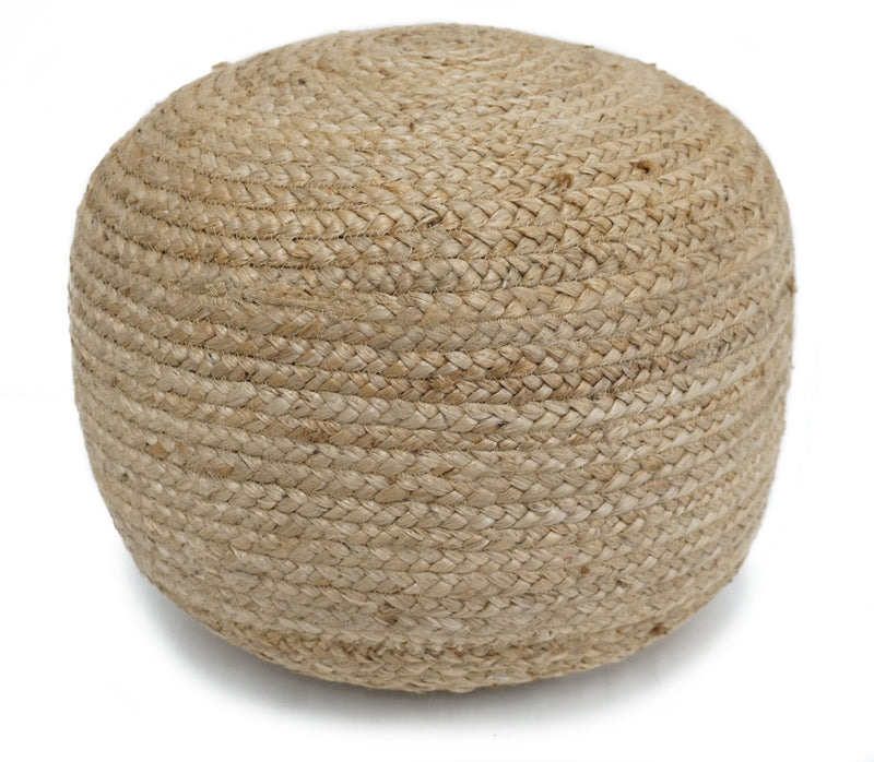 Jute Round Pouf