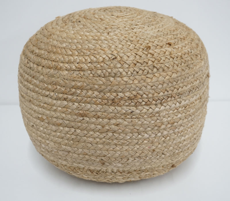 Jute Round Pouf