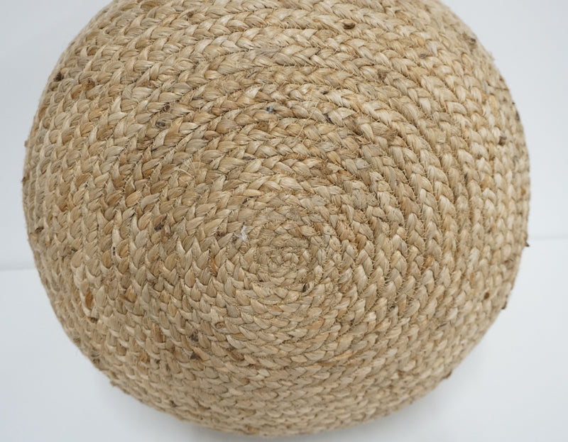 Jute Round Pouf