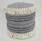 Blue Round Pouf