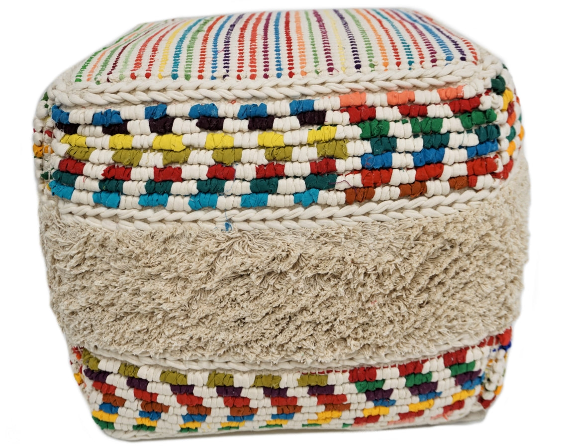 22" Multi-Color Pouf