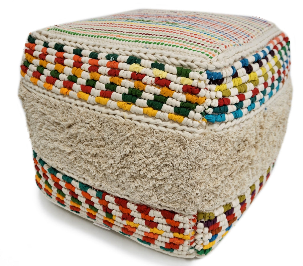 22" Multi-Color Pouf