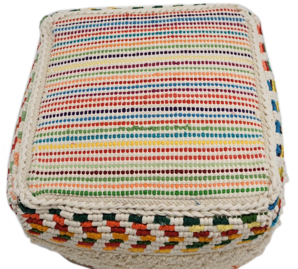 22" Multi-Color Pouf