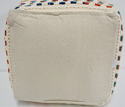 22" Multi-Color Pouf