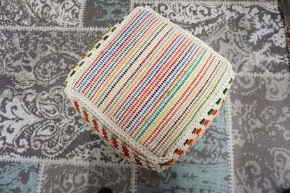 22" Multi-Color Pouf