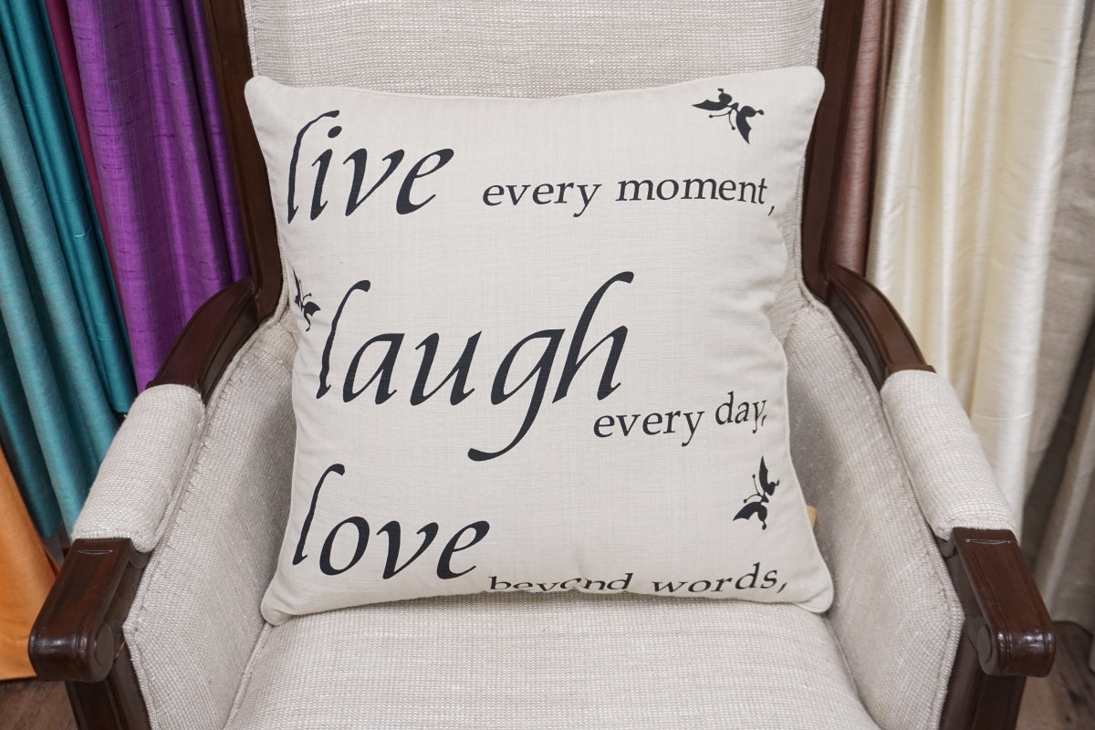 'Live Laugh Love' Quote Pillow
