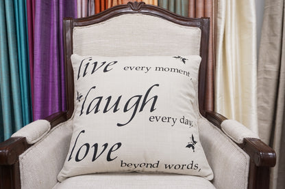 'Live Laugh Love' Quote Pillow