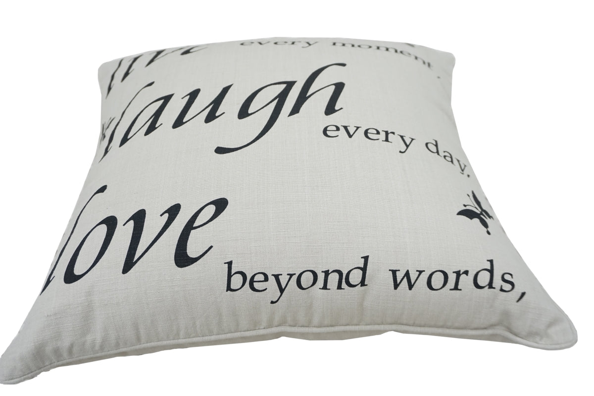 'Live Laugh Love' Quote Pillow