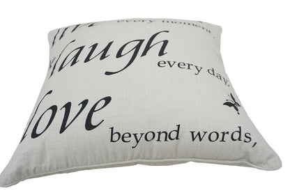 'Live Laugh Love' Quote Pillow