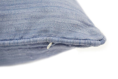 Raw Silk Throw Pillow 18" Light Blue