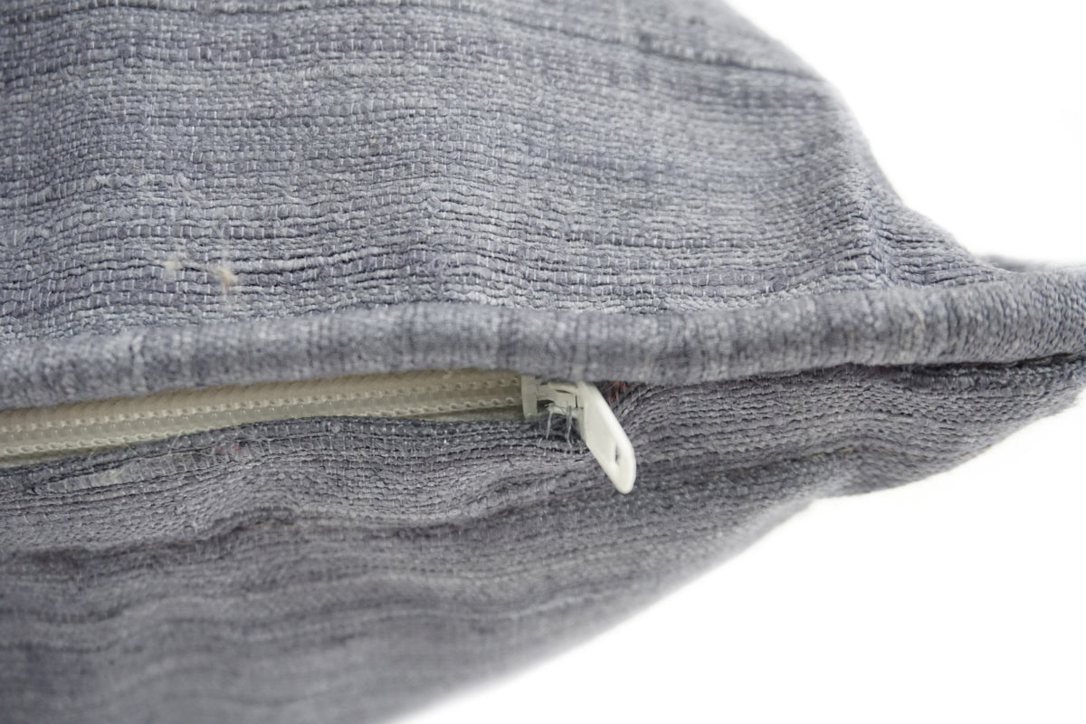 Raw Silk Throw Pillow 18" Gray