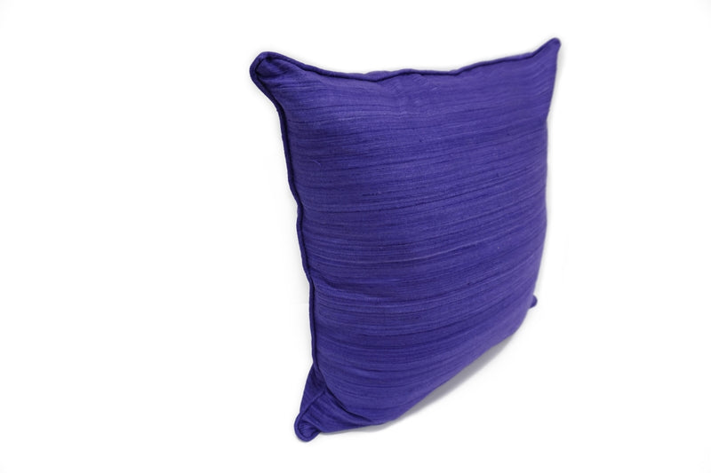 Raw Silk Throw Pillow 18" Purple