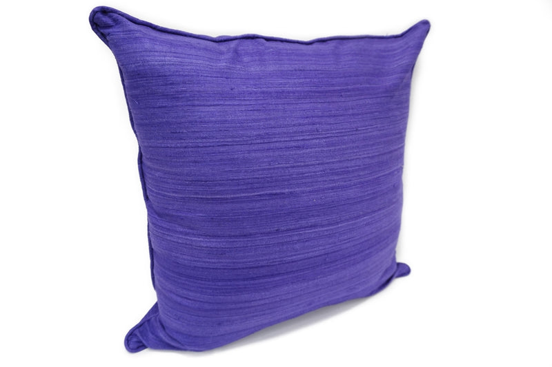 Raw Silk Throw Pillow 18" Purple