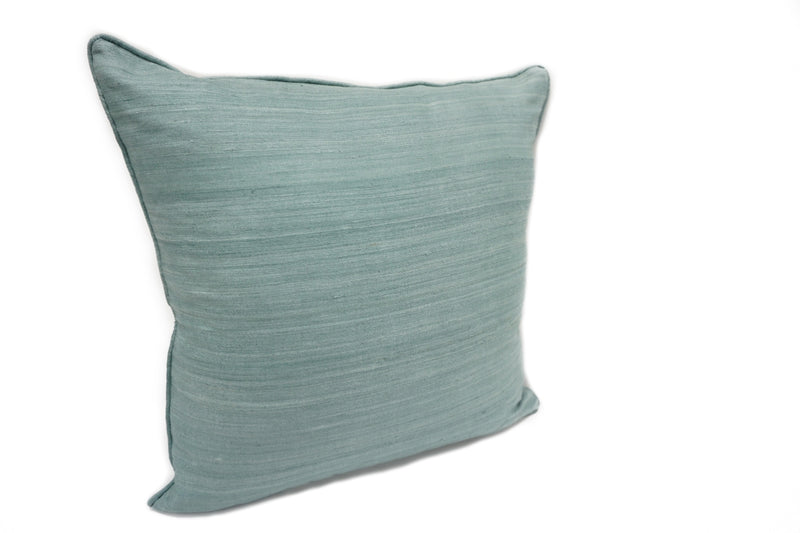 Raw Silk Throw Pillow 18" Light Green